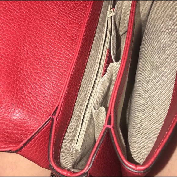 Women's Leather Marmont Interlocking GG Crossbody - Picture 3 of 7